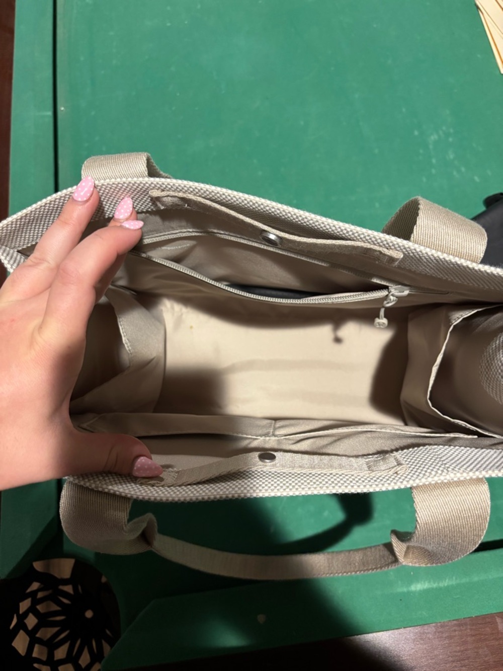 lululemon athletica Beige Canvas Tote Shoulder Bag - Picture 2 of 3